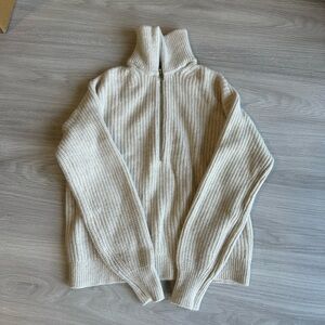 Everlane The Felted Merino Half-Zip Sweater
